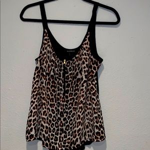 Express leopard print tank